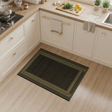 Gold Cross Motif Black Persian Area Rug