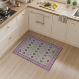 Floral Traditional Persian Pink Floral Persian Area Rug