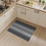 Black White Geometric Striped Black and White Area Rug