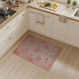 Blush Pink Persian Floral Area Rug