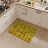 Textured Yellow Brick Geometric Area Rug
