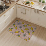 Cheerful Lemon Daisy Fruit Pattern Rug