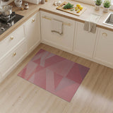 Pink Geometric Abstract Area Rug