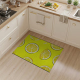 Vibrant Lemon Slices Yellow Yellow Area Rug
