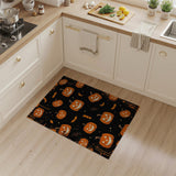 Distressed Halloween Jack-o'-Lantern Pumpkin Rug