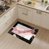 Pink Marble Gold Vein Area Rug