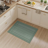 Intricate Green Heritage Tribal Area Rug