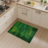 Vibrant Green Geometric Block Geometric Modern Area Rug