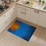 Multi-color and Patterns Bold Orange Sun Geometric Area Rug
