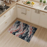 Dreamy Pink Grey Watercolor Clouds Area Rug