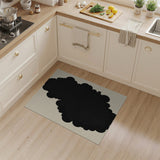 Abstract Black Cloud Area Rug