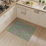 Pink Blush Pink Roses Floral Pattern Area Rug