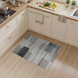 Contemporary Grey Geometric Abstract Rug