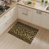 Boho Chic Leopard Print Beige Area Rug