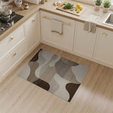 Wavy Abstract Beige Neutral Area Rug