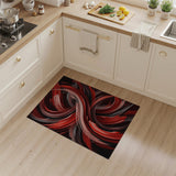 Swirl Red Bold Red Swirl Abstract Area Rug