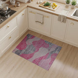 Abstract Area Pink Pink Abstract Wave Area Rug