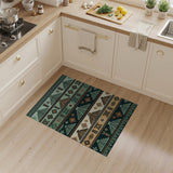 Teal Aztec Pyramid Heritage Tribal Rug
