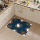 Navy Golf Ball Laurel Wreath Area Rug