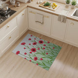 Red Poppy Meadow Area Rug