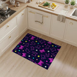 Playful Pink Cartoon Cats Multi-Color Area Rug