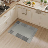 Modern Beige Grid Stripe Area Rug