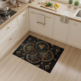Gold Silver Heritage Tribal Medallion Rug