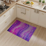 Distressed Purple Wave Area Rug