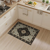Black Ivory Traditional Persian Medallion Rug