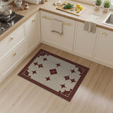 Ivory Persian Maze Rug with Red Floral Border