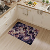 Abstract Area Purple Cosmic Purple Nebula Area Rug