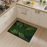 Green Lush Fern Canopy Green Area Rug