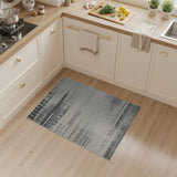 Distressed Grey Horizontal Stripe Area Rug