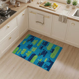 Playful Cartoon Frogs Lily Pad Area Rug