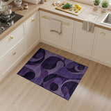 Purple Swirling Geometric Abstract Area Rug