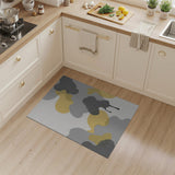 Abstract Grey Yellow Cloud Area Rug