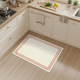 Red Geometric Border Area Rug