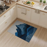 Abstract Blue Mountains Area Rug