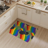 Rainbow Lightning Boots Area Rug