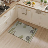 Safari Elephants Giraffe Kids Area Rug