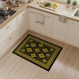 Opulent Black Gold Traditional Persian Rug