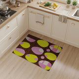 Playful Egg Tufted Area Rug in Yellow Pink Brown