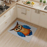Cute Big-Eyed Owl Cartoon Area Rug