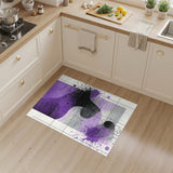 Purple Abstract Splatter Area Rug