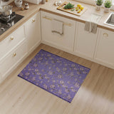 Purple Cherry Blossom Floral Area Rug