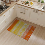 Multi-color and Patterns Vibrant Orange Yellow Geometric Area Rug