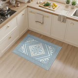 Traditional Persian Blue Persian Floral Medallion Area Rug
