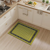 Vibrant Yellow Persian Border Area Rug