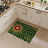 Radiant Starburst Green Area Rug