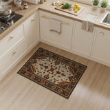 Southwestern Tribal Geometric Area Rug in Beige Terracotta